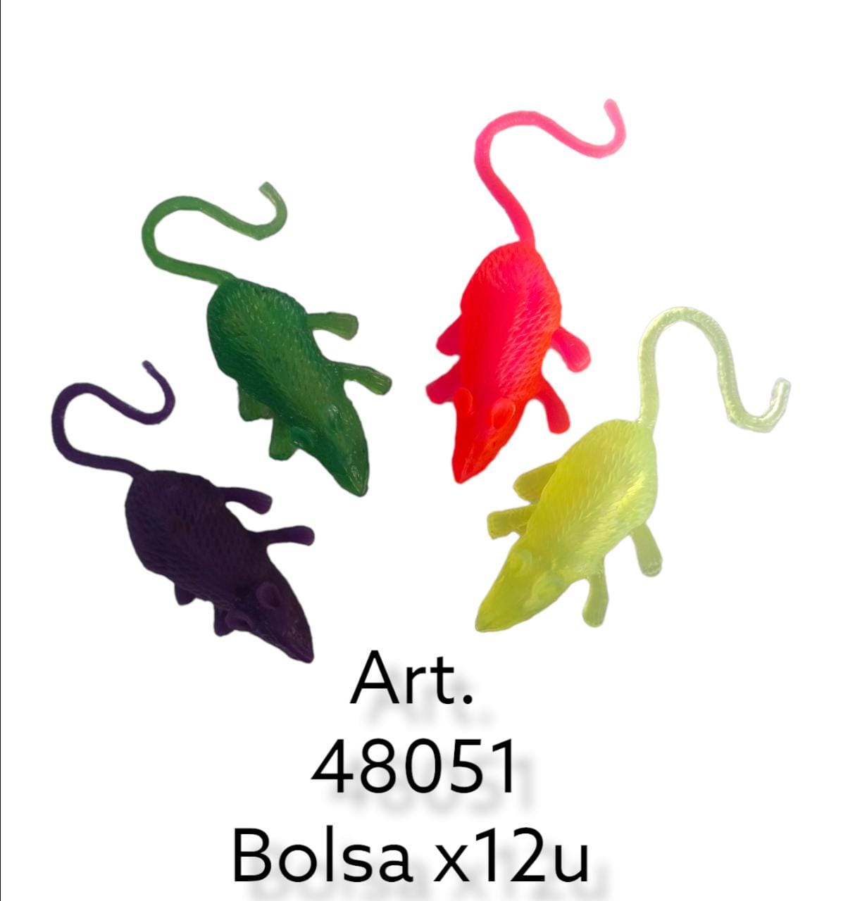 Ratas de goma fluor  x 12