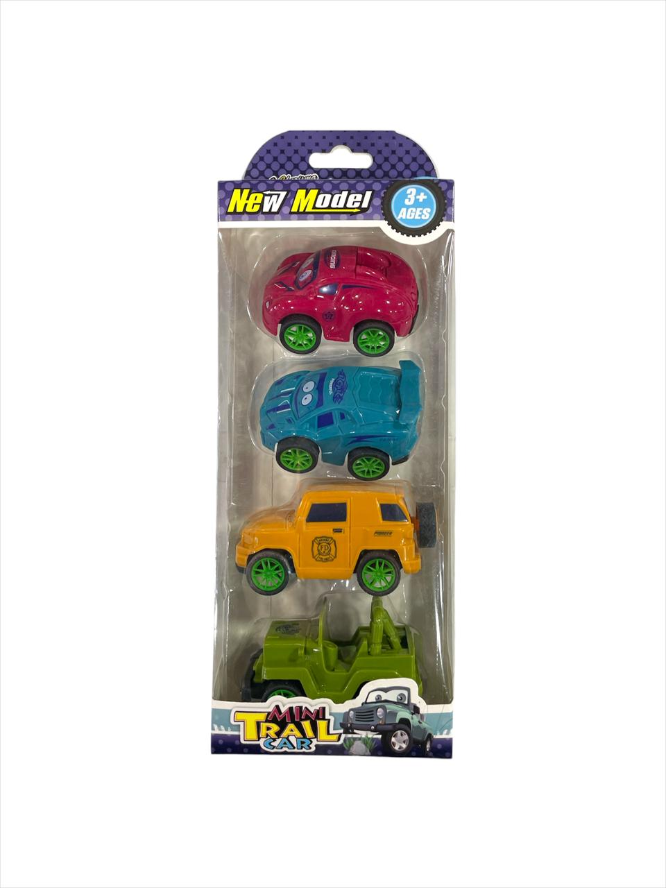 Autos en blister x 4 mini trail car