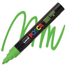 Marcador acrilico posca verde manzana p-c 5m gruesa