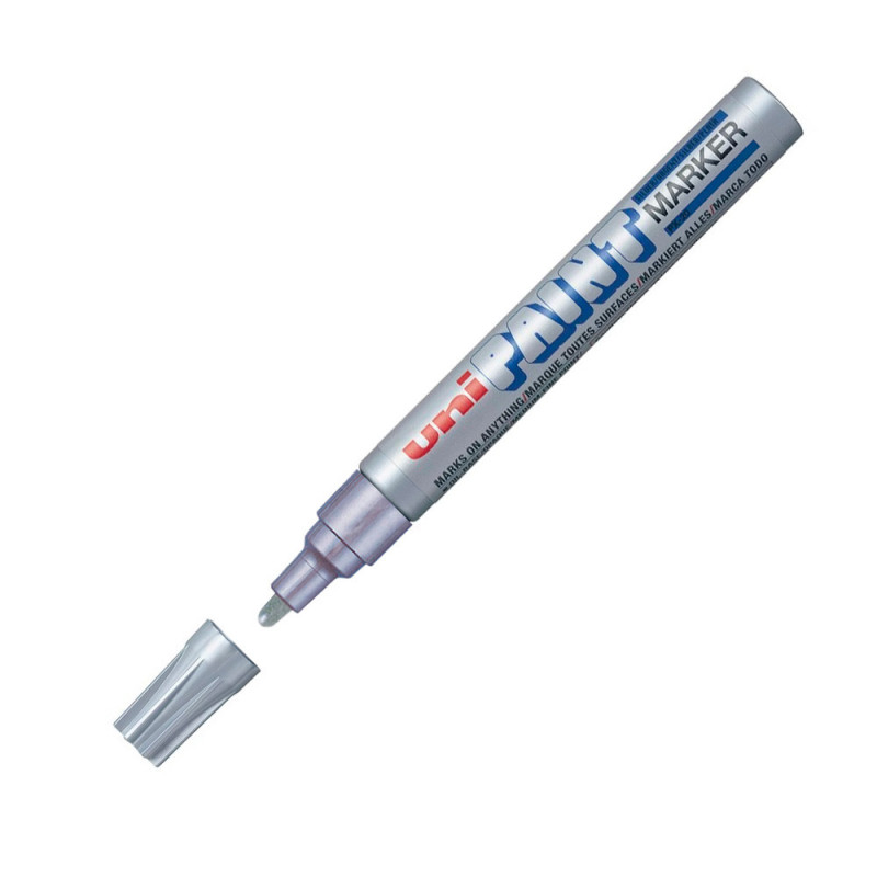 Marcador uni paint px-20 plateado