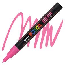 Marcador posca acrilico posca rosa pc-3m punta media 