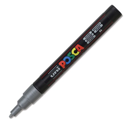 Marcador acrilico posca plata pc-3m punta media 