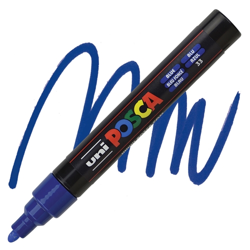 Marcador acrilico posca azul pc-5m punta gruesa 