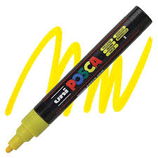 Marcador acrilico posca amarillo p-c 5m gruesa