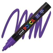 Marcador acrilico posca violeta p-c 5m gruesa