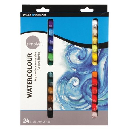 Acuarela daler rowney simply 12ml. set 24 colores