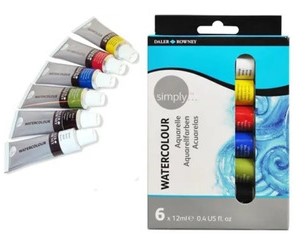 Acuarela daler rowney simply 12ml. set 6 colores