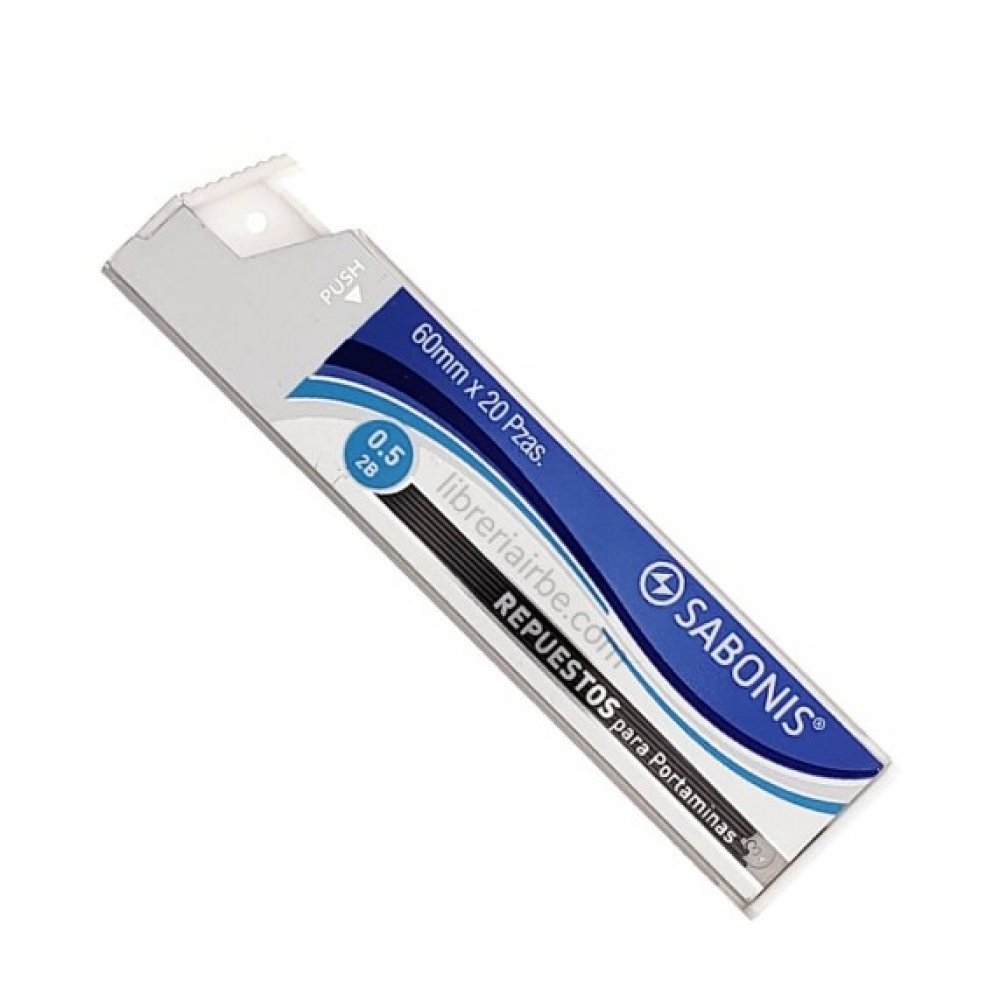 Repuesto lapiz mecanico  sabonis 2b 0.5 mm