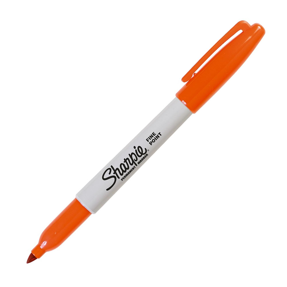 Marcador sharpie permanente naranja fino