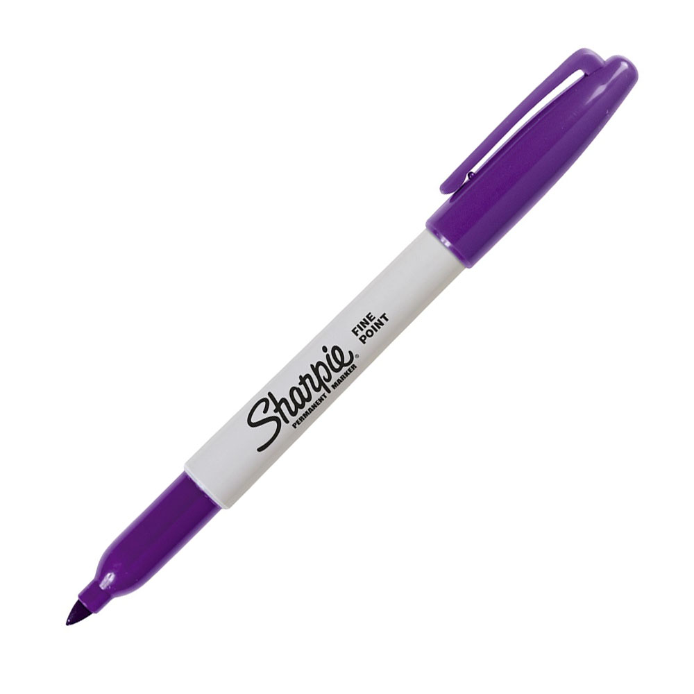 Marcador sharpie permanente violeta fino