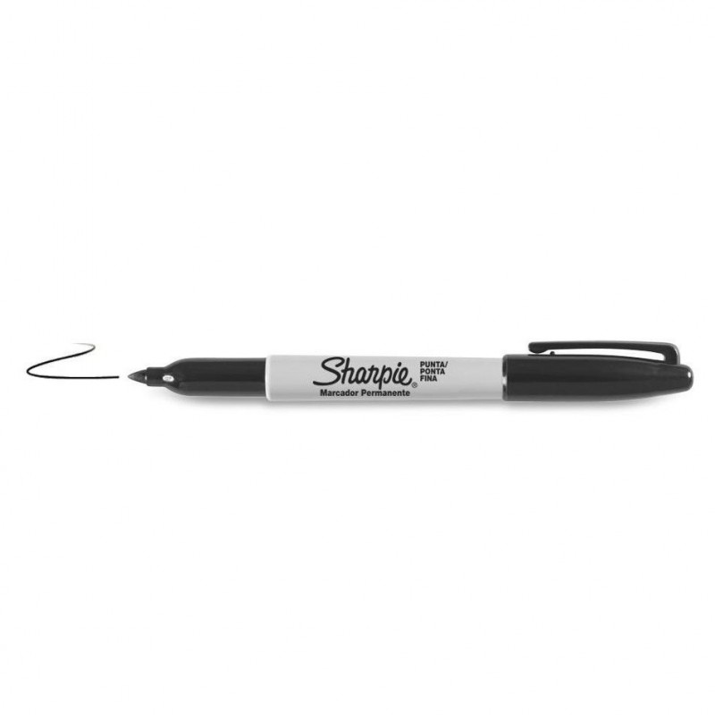 Marcador sharpie permanente negro fino