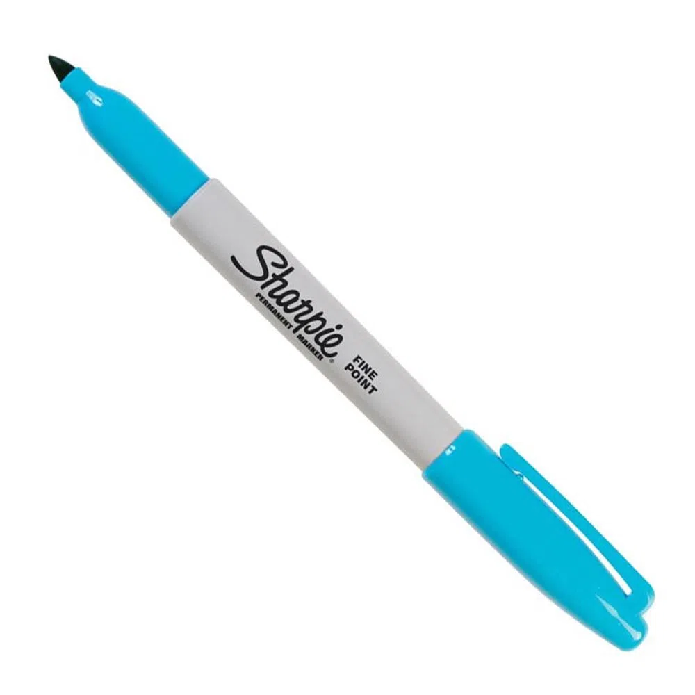 Marcador sharpie permanente turqueza fino