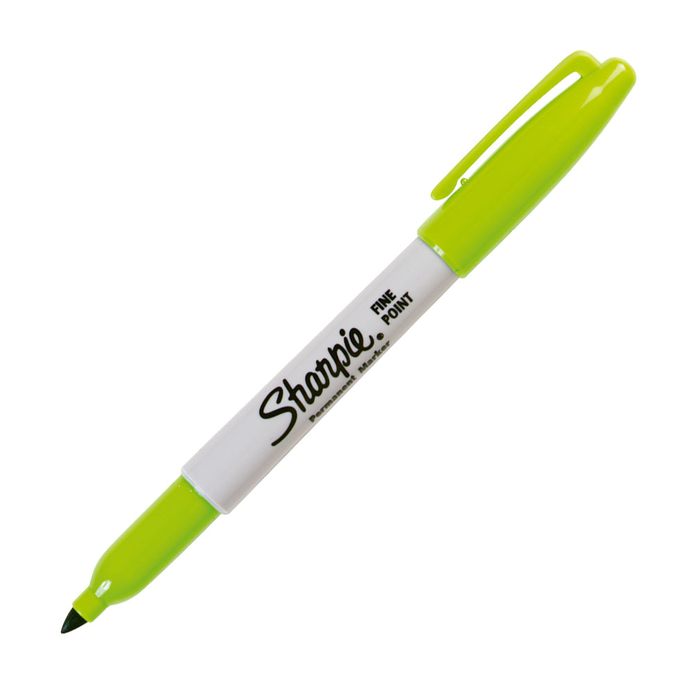 Marcador sharpie permanente verde lima fino