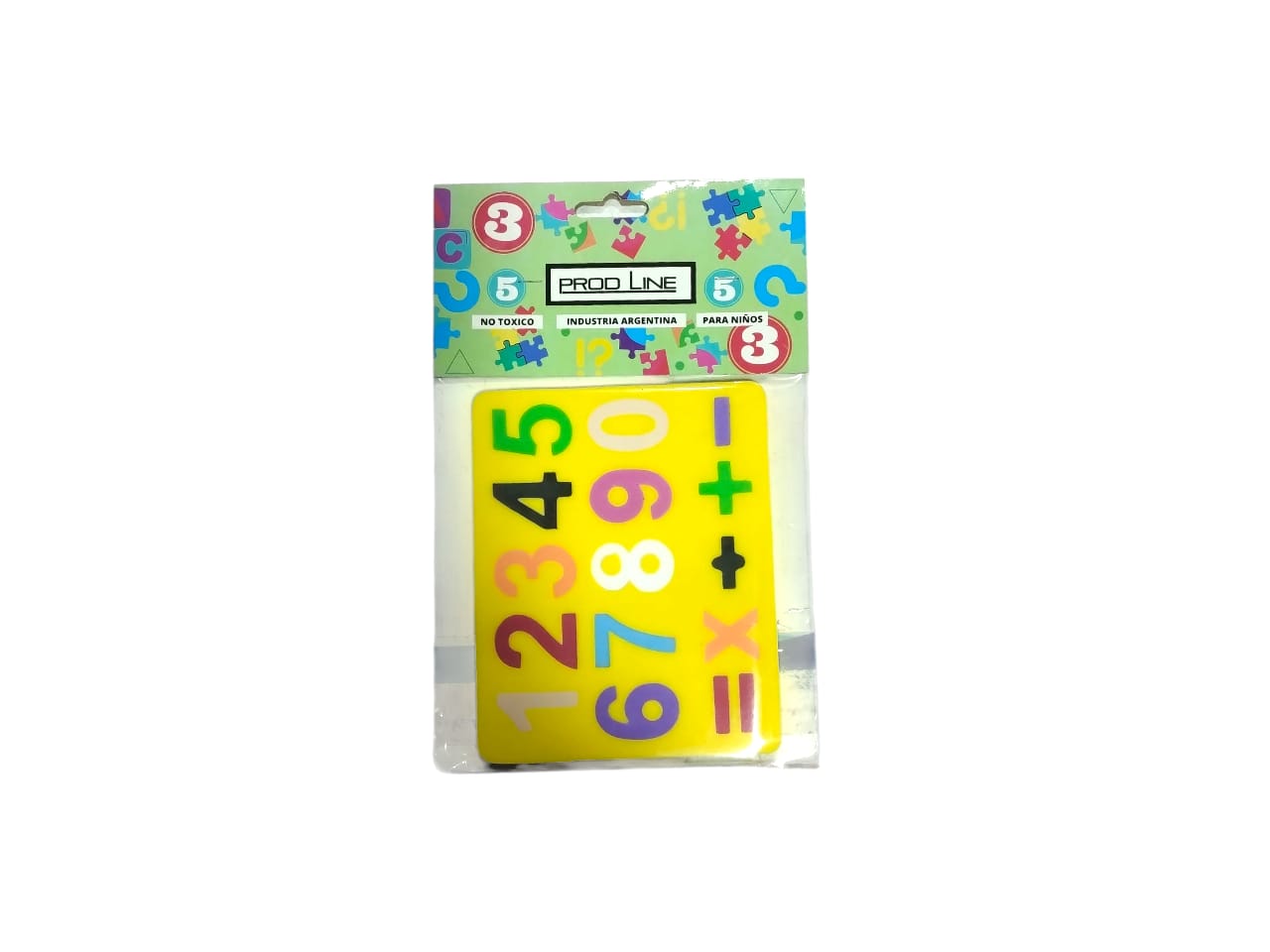 Juego de encastre de numeros chico en goma eva 
