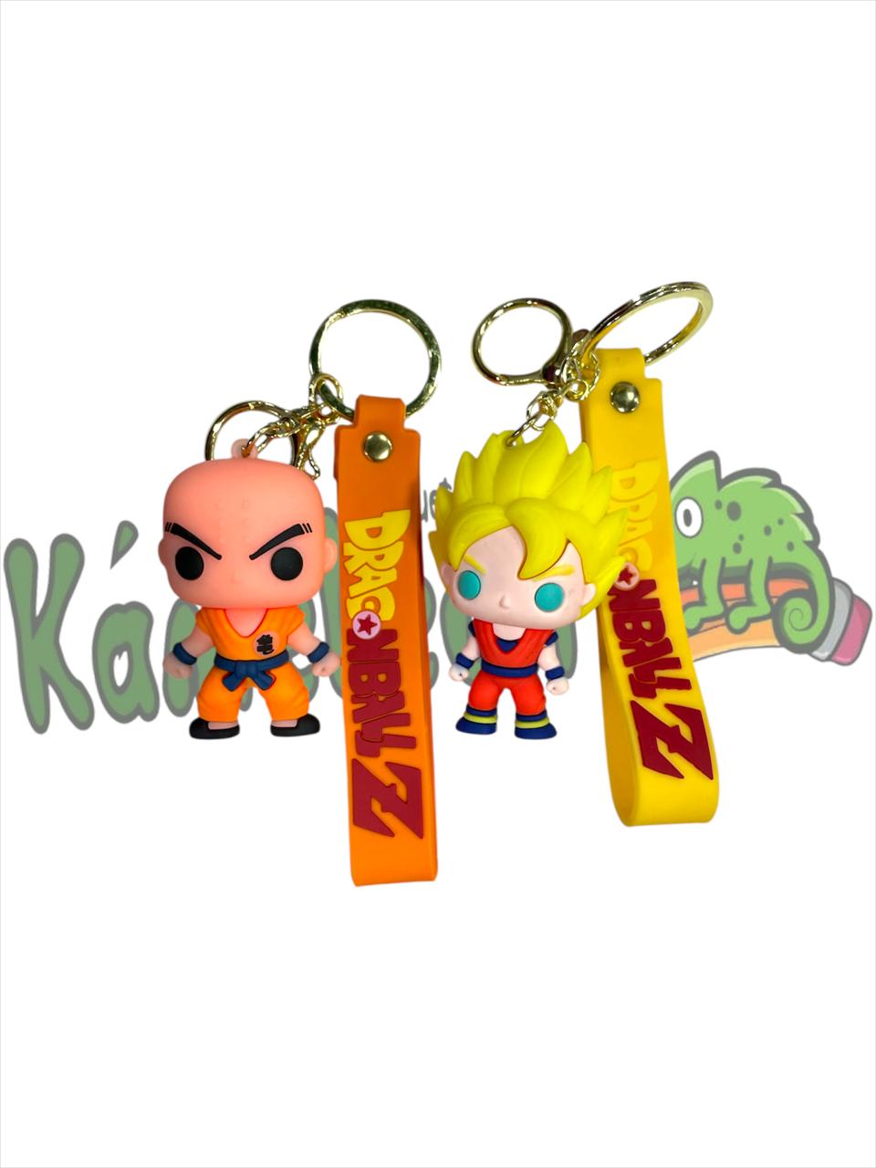 Llavero de goma dragon ball z: krilin y goku