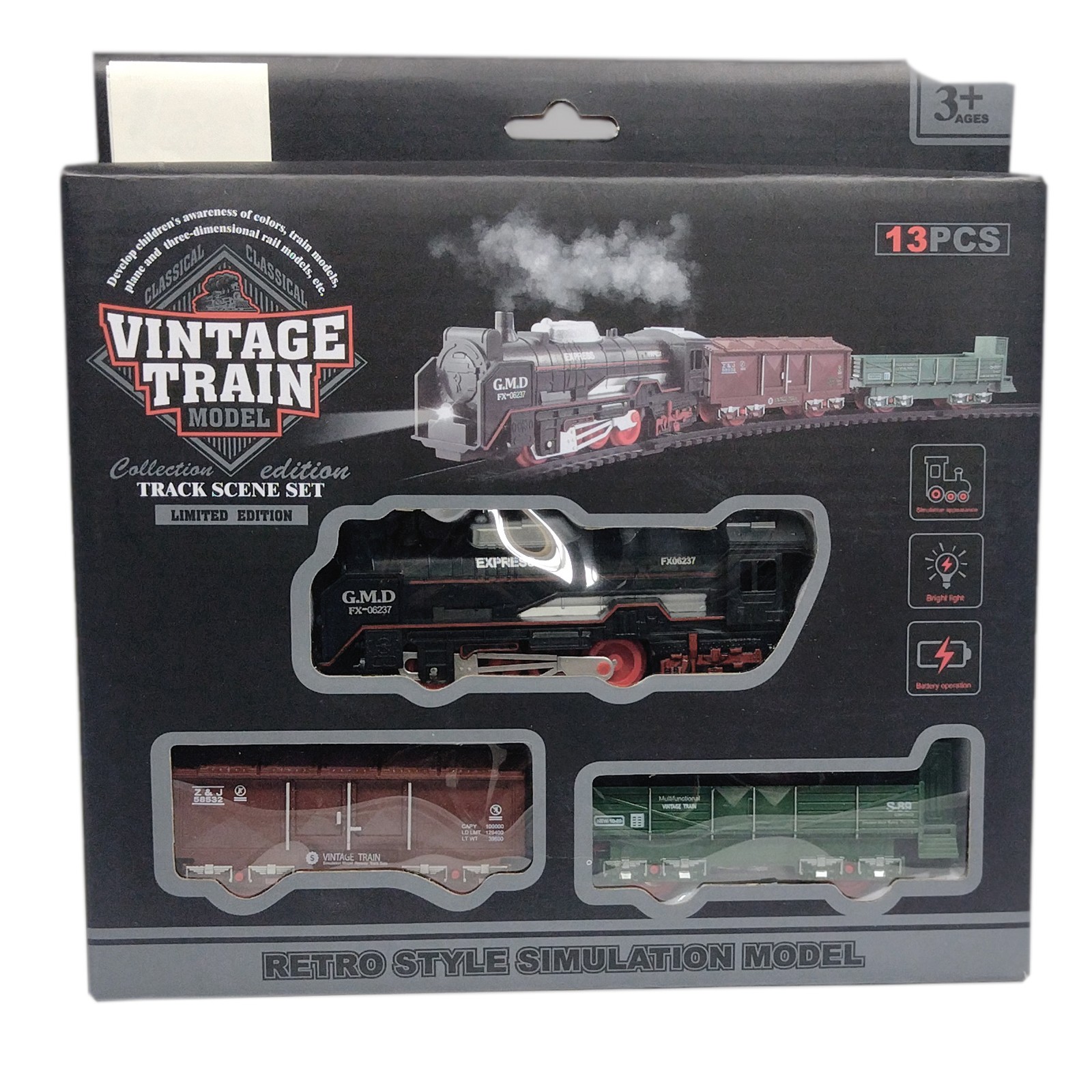 Tren vintage train model 13pzas