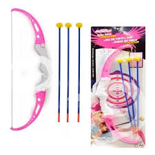 Set arco y flecha con sopapa rosa en blister