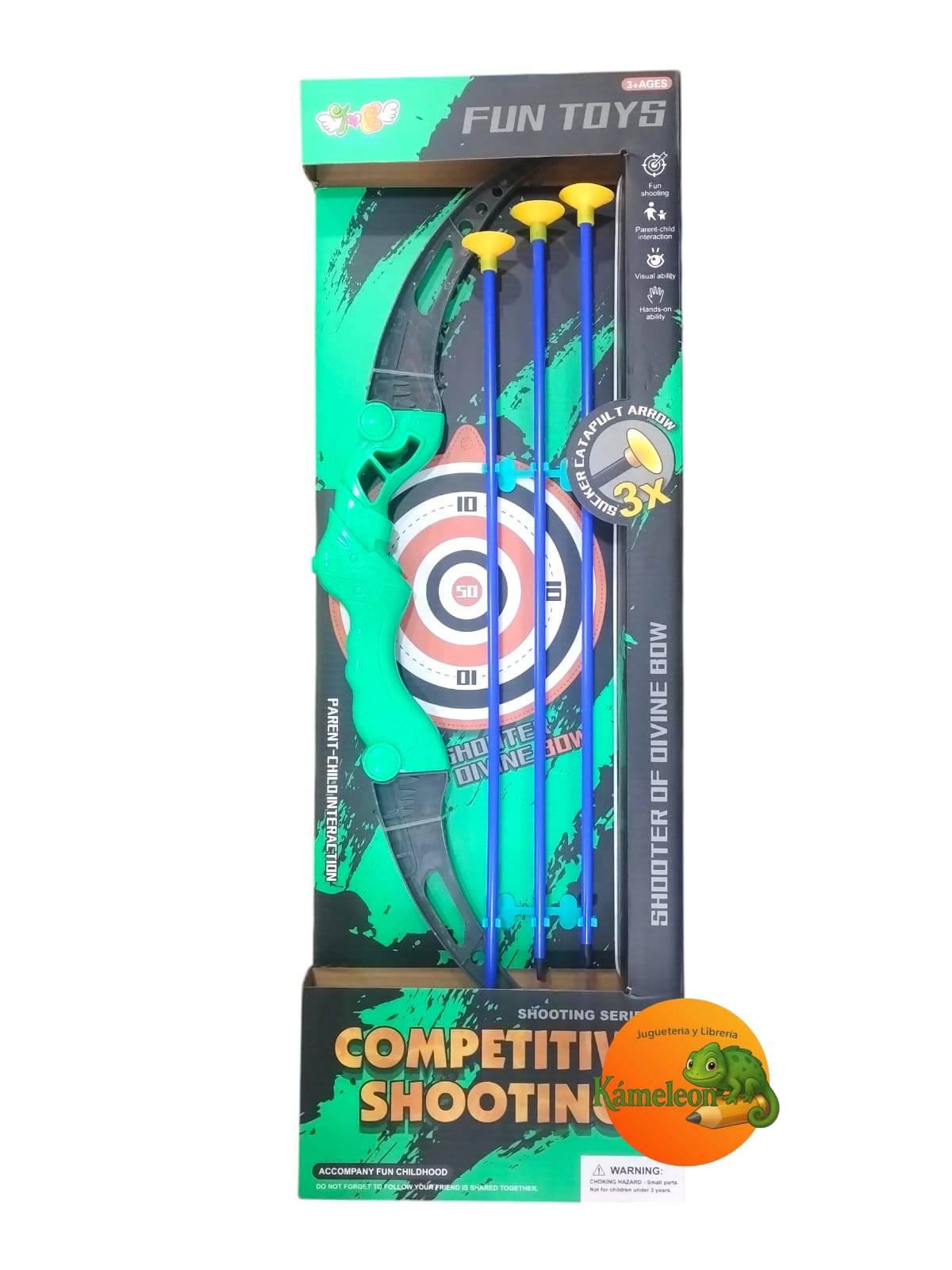 Set arco y flecha en caja
