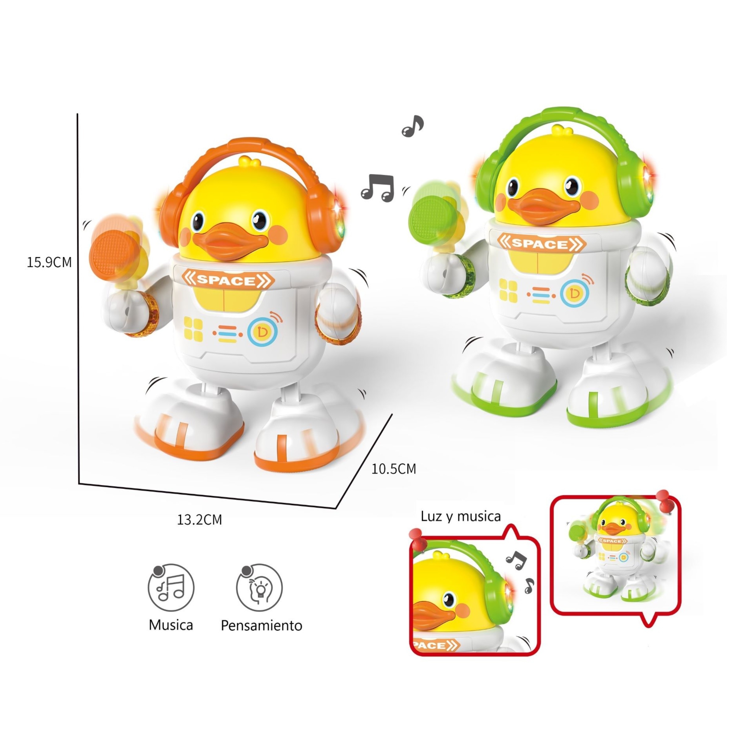 Patito space musical dansig dos colores
