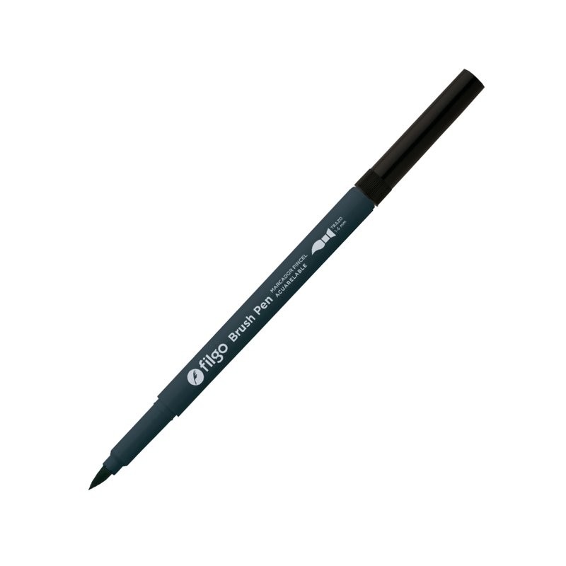 Marcador punta pincel filgo negro acuarelable
