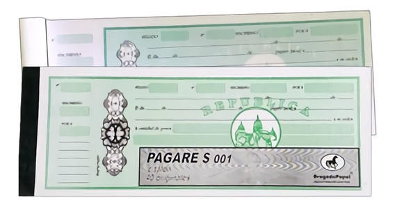 Pagare bragado papel talonario en pesos 