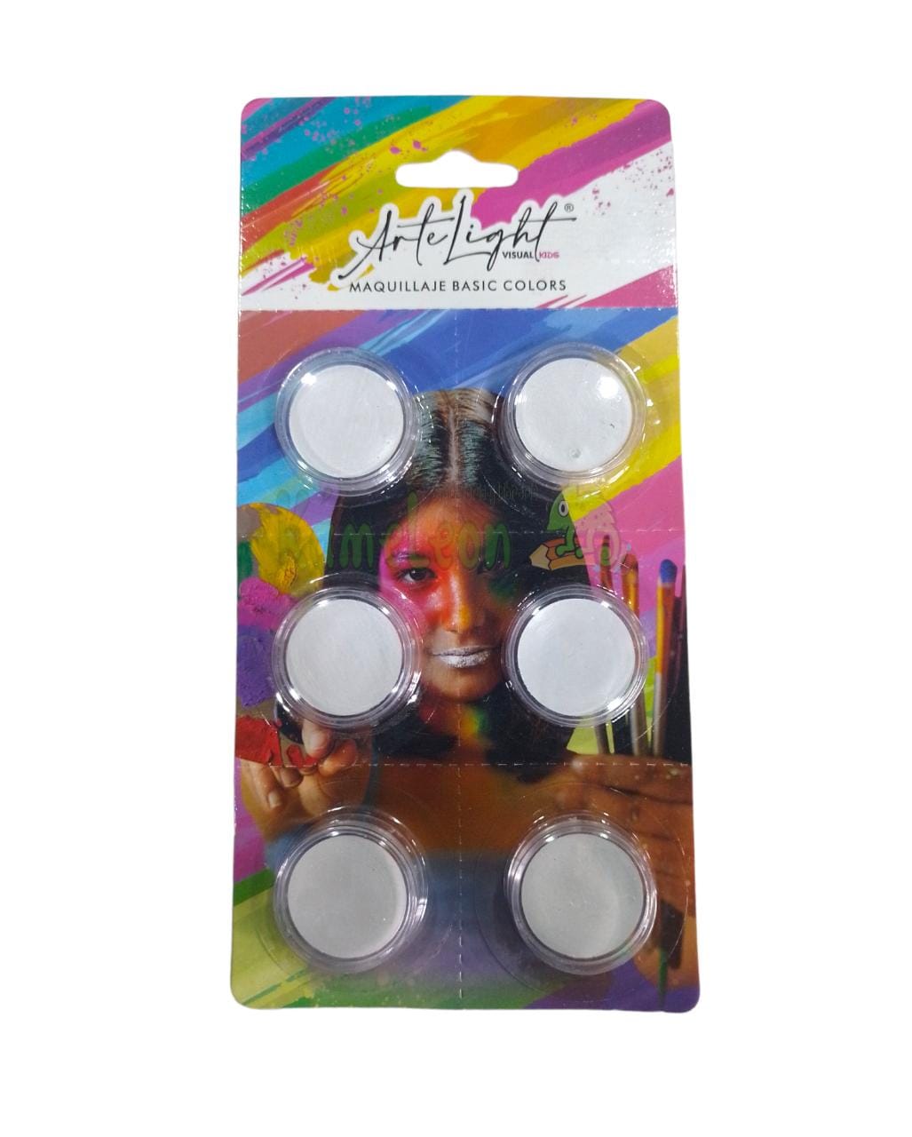 Maquillaje blanco en pastilla cremoso 