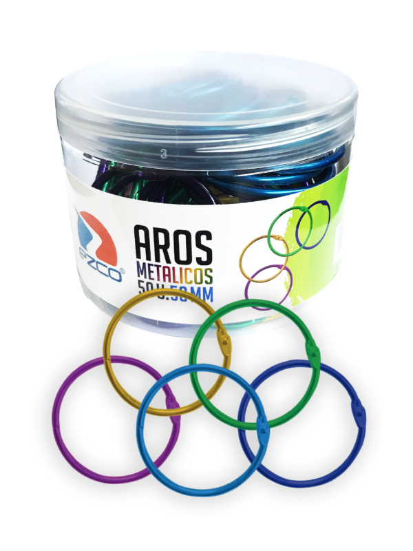 Aros metalicos colores ezco 50 mm 