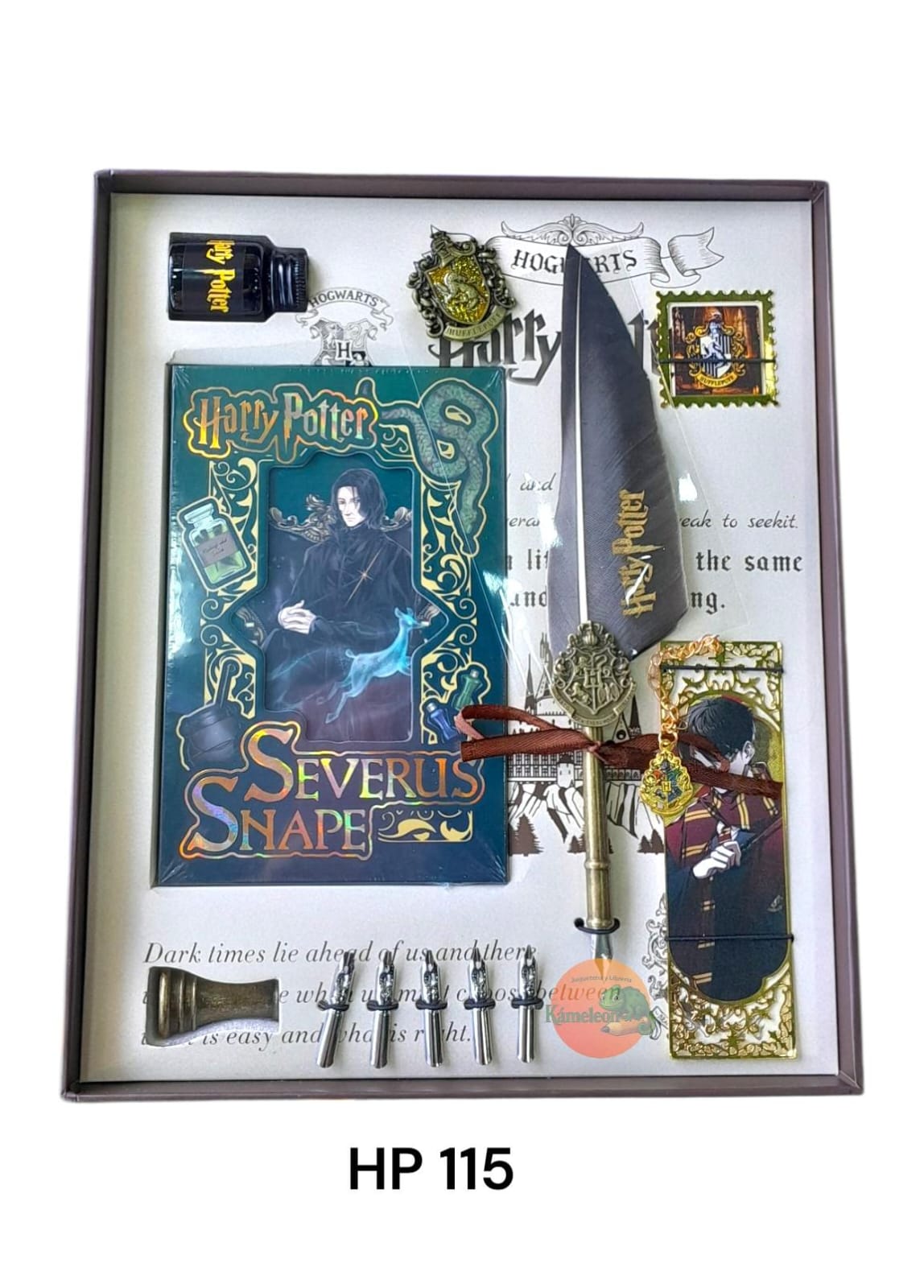 Harry potter set caja diario + pluma + accesorios