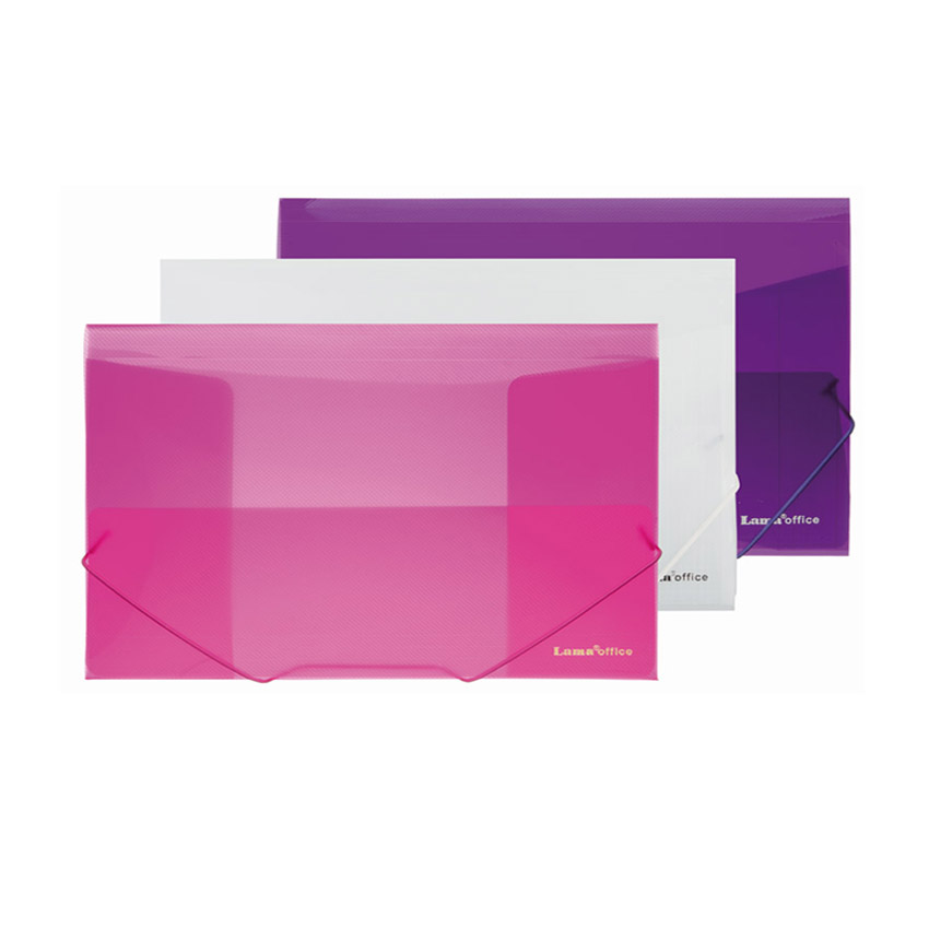 Carpeta lama  3 solapas transparente oficio 20fn
