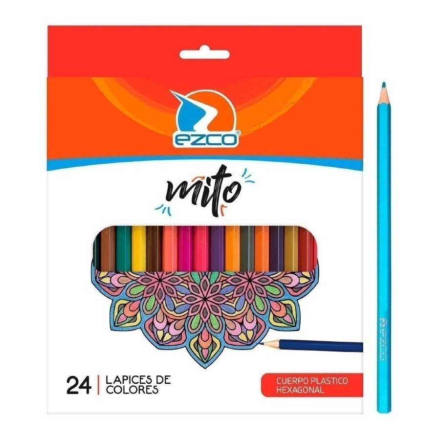 Lapices ezco x 24 colores