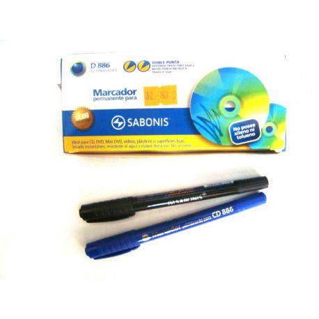 Marcador permanente sabonis azul para cd 328
