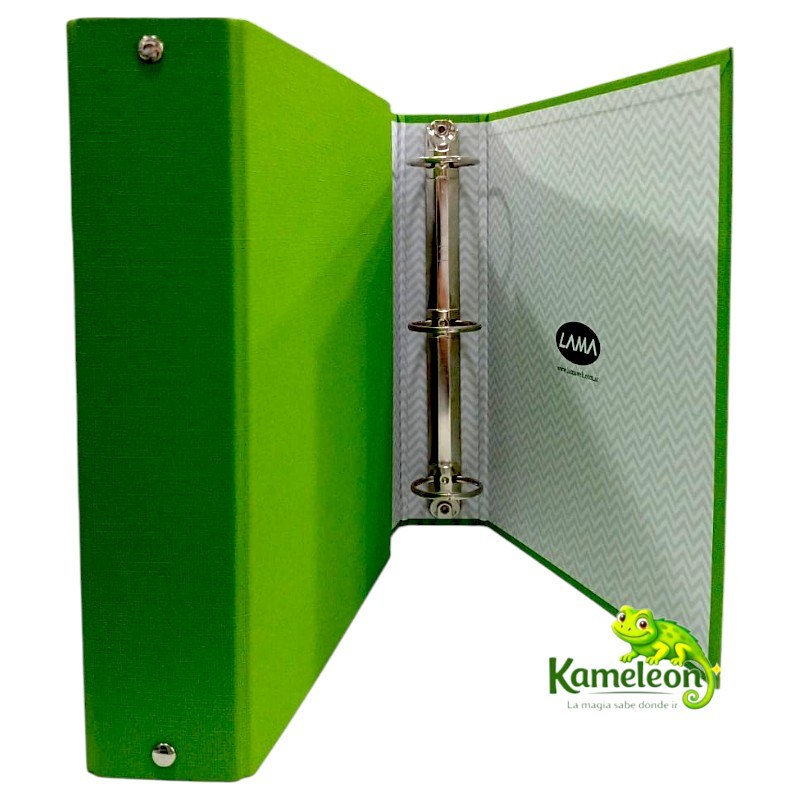CARPETA LAMA FORRADA PVC 3X40 VERDE MANZANA