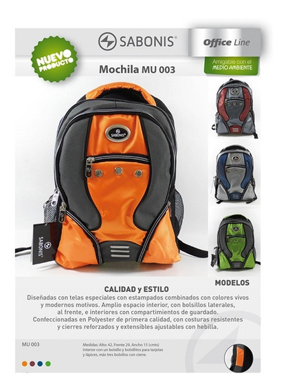 Mochila espalda sabonis 16" verde y gris