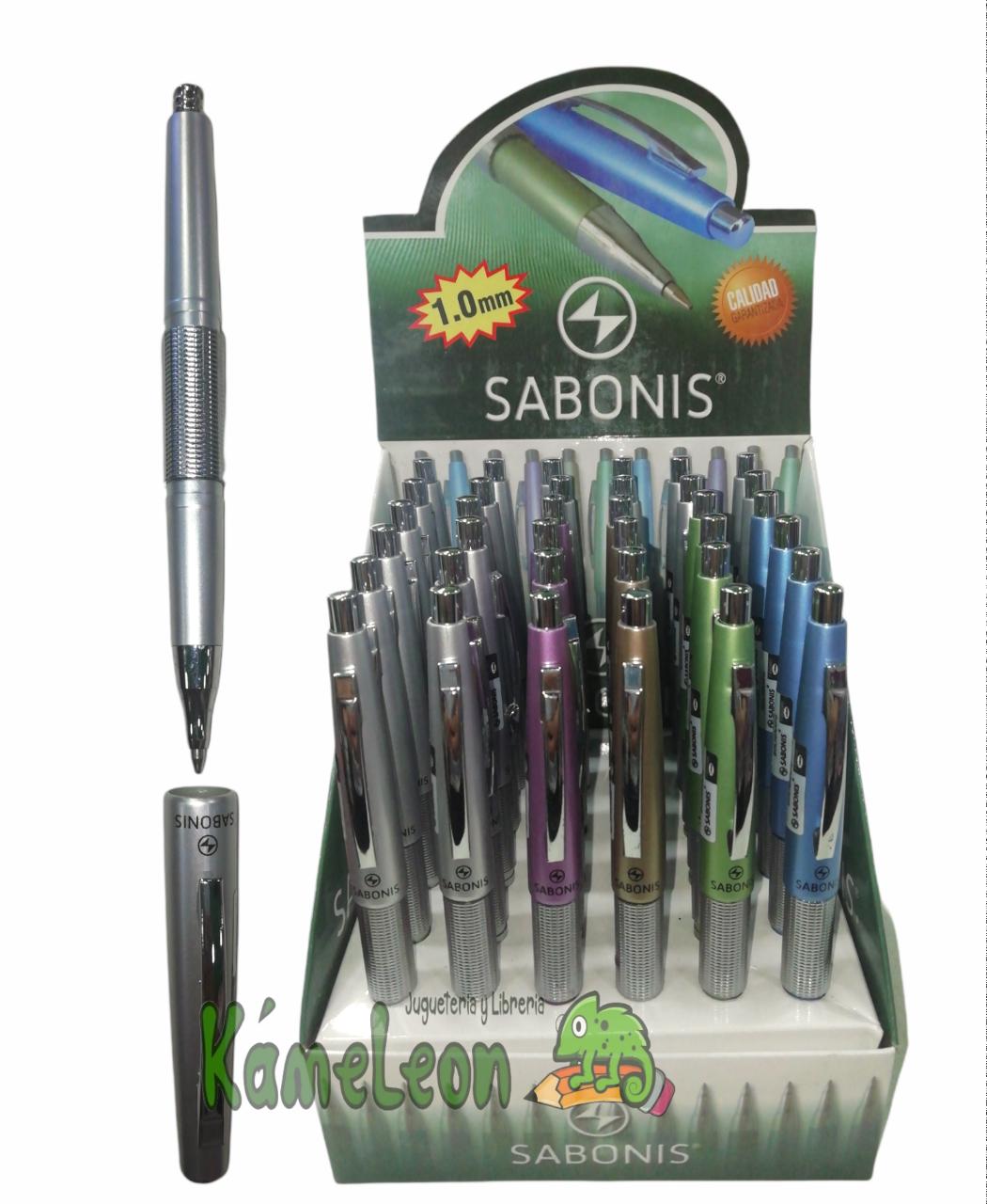 Lapicera sabonis c/capuchon 1mm negro