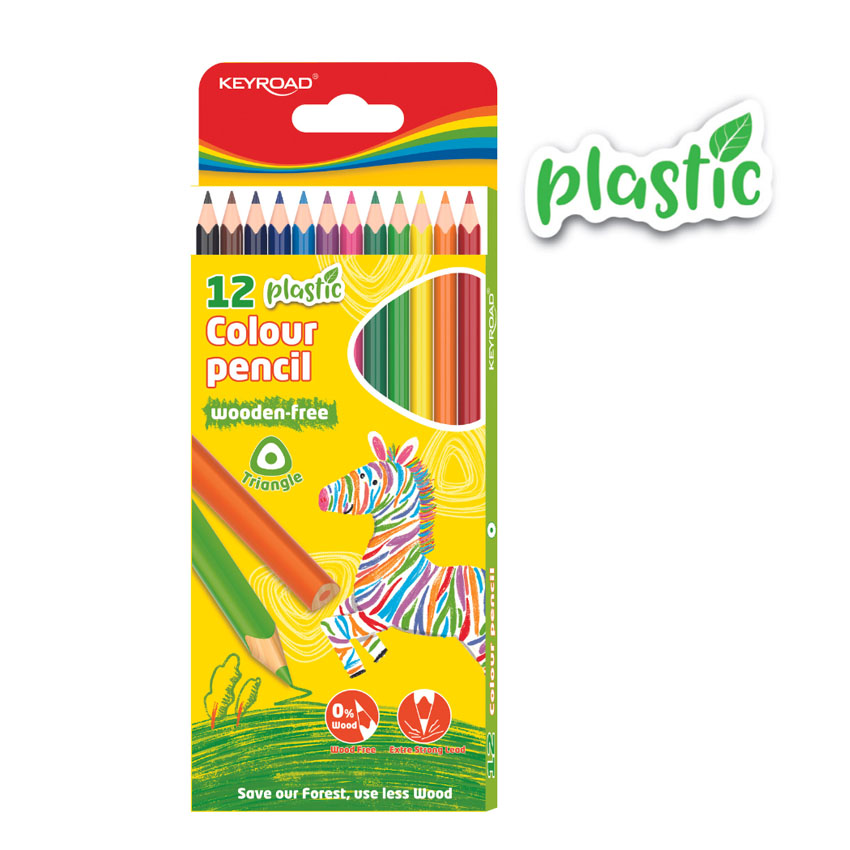 Lapices keyroad triangulares x12 colores