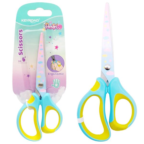Tijera keyroad escolard 14cm pastel