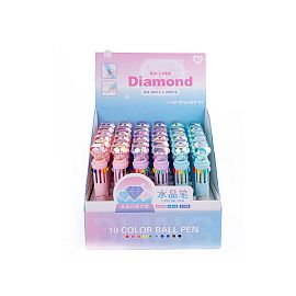 Lapicera diamante 10 colores en 1