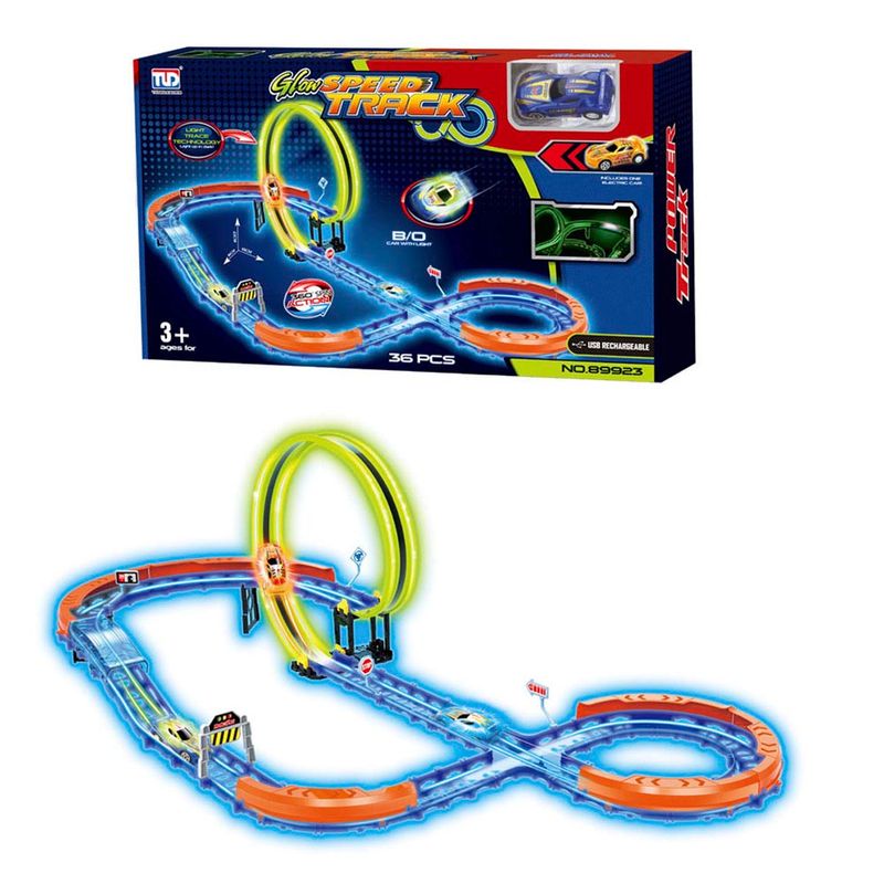 Pista track race 360 spin action 35 pzs