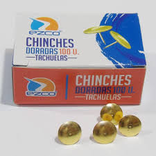 Chinches bronce x 100 dorado