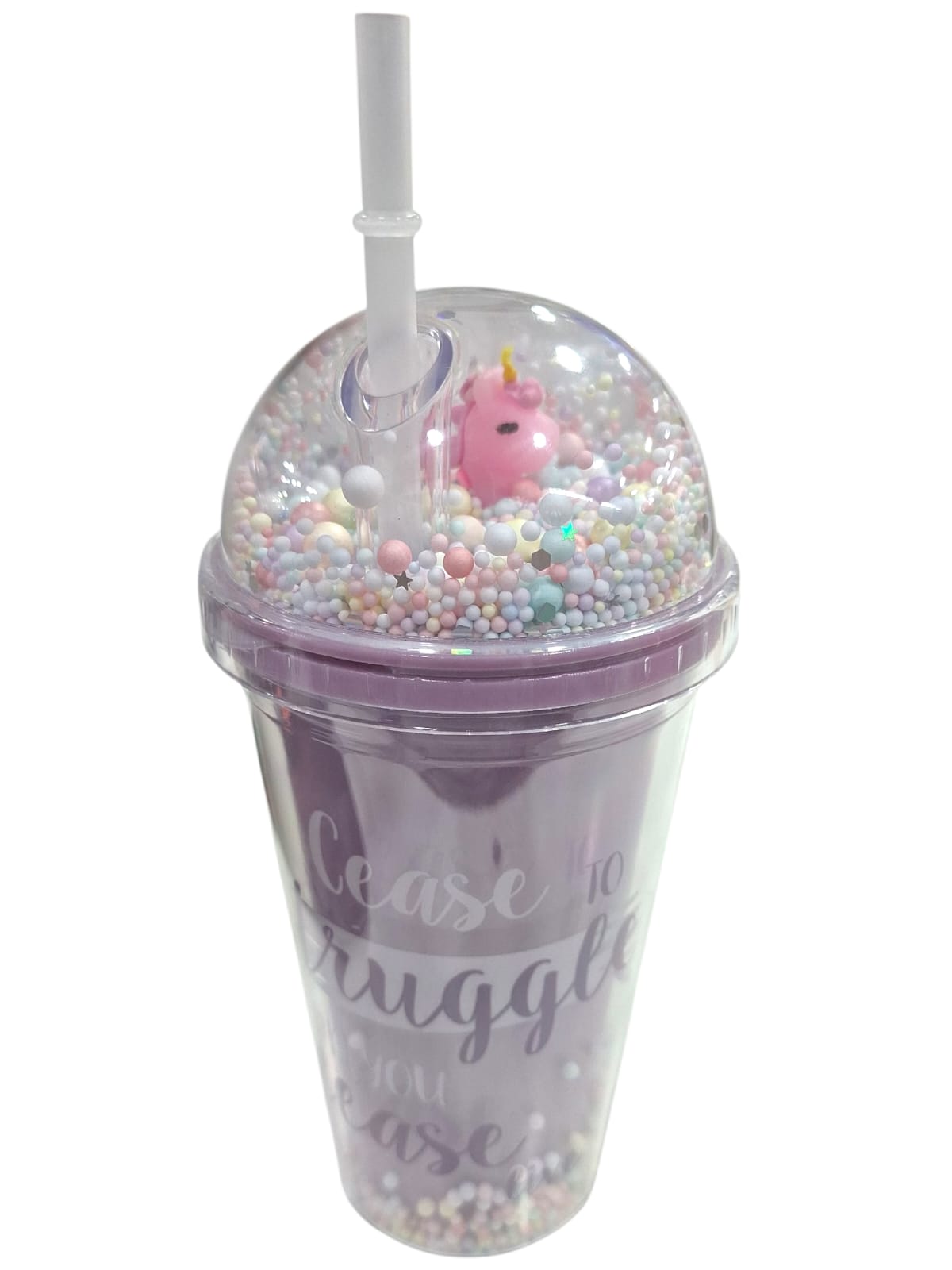 Vaso de acrilico unicornio