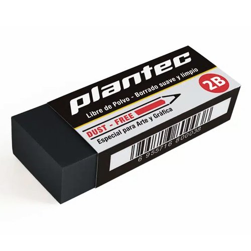 Goma de borrar plantec negra