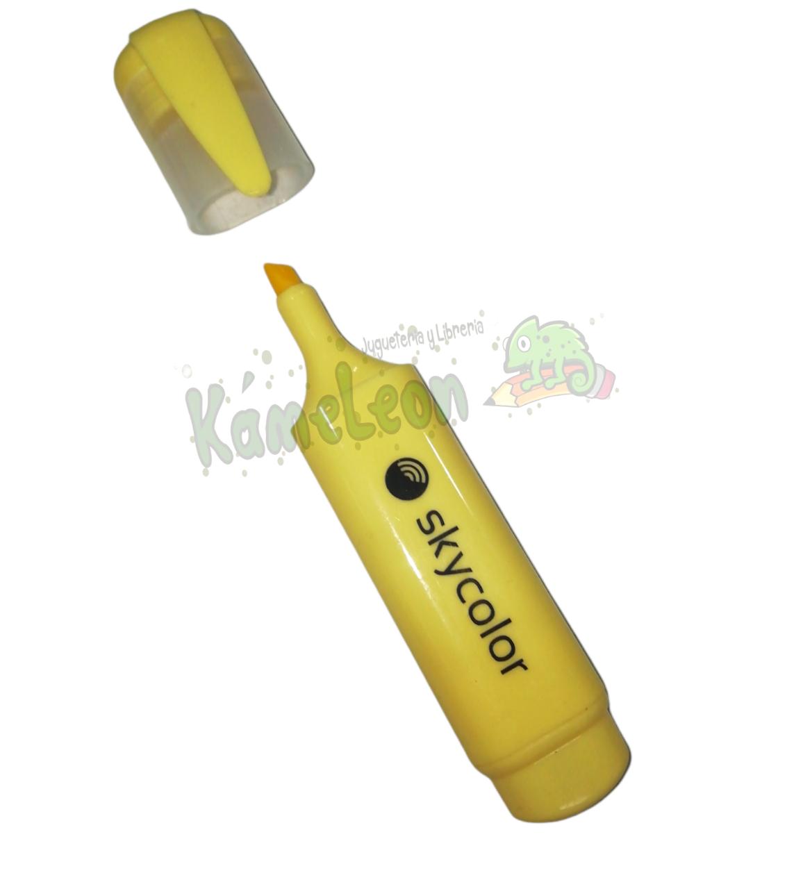 Resaltador skycolor chato pastel amarillo 