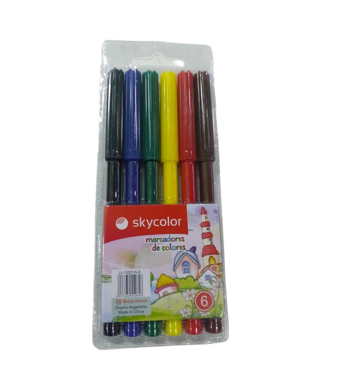 Marcadores skycolor x6 colores