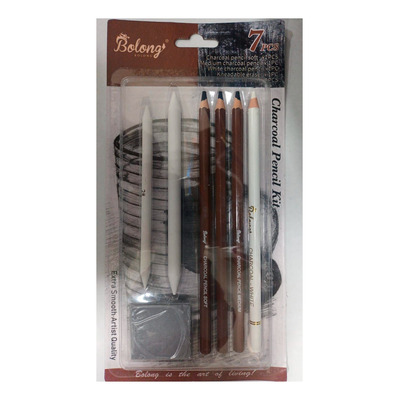 Charcoal pencil kit 7 pcs