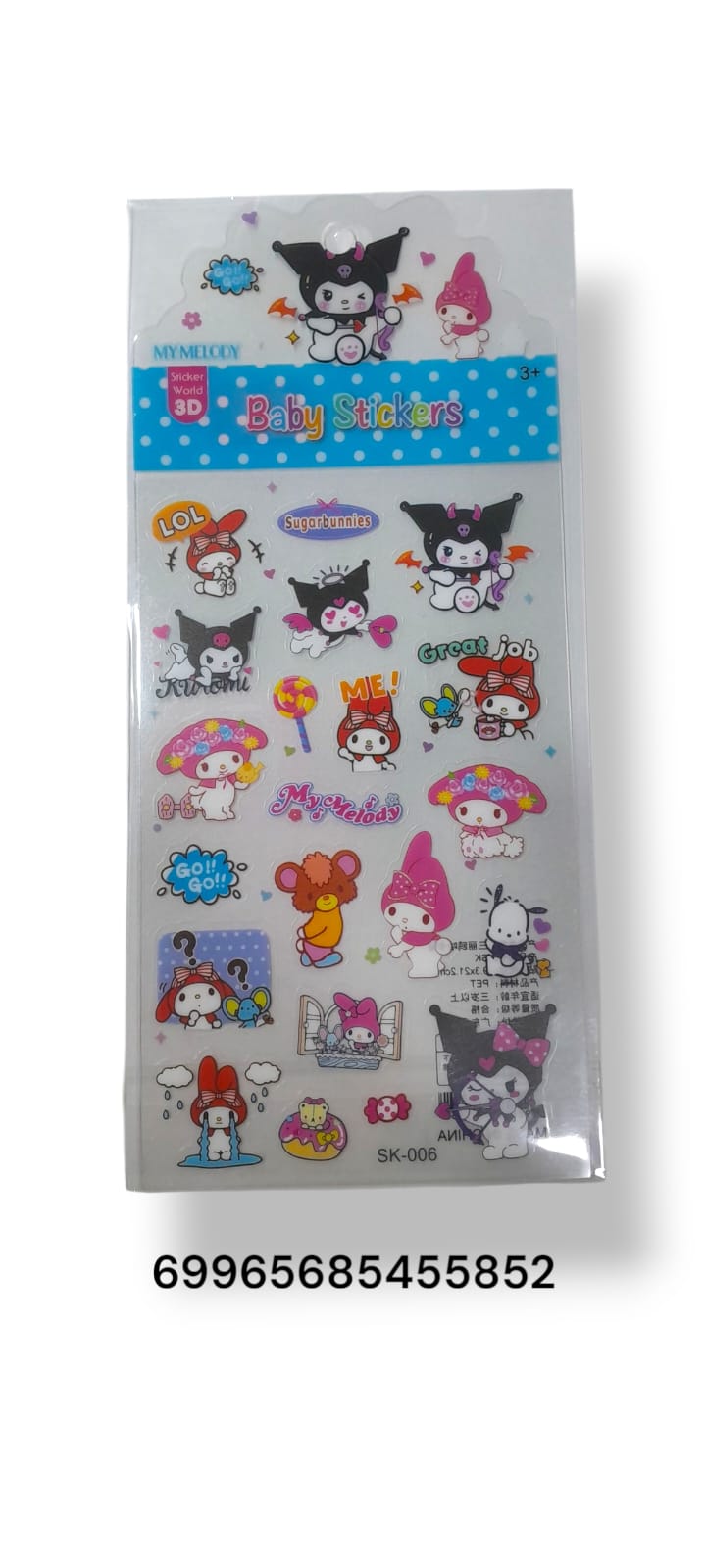 Stickers transparente kuromi mimelody 