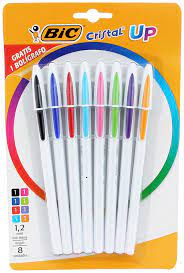 Lapiceras bic cristal up x8 colores