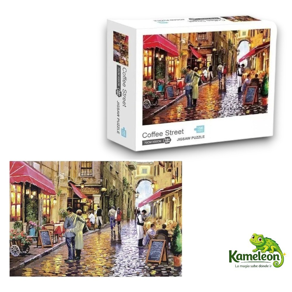 PUZZLE ROMPE CABEZA MIL PIEZAS DE COFFEE STREET