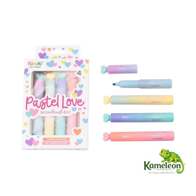Resaltadores kiruki pastel love