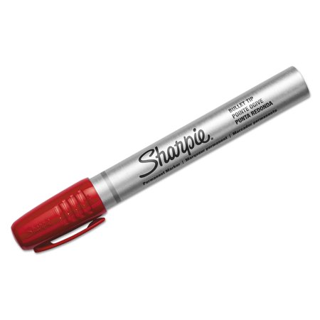 Marcador permanente sharpie pta redonda rojo