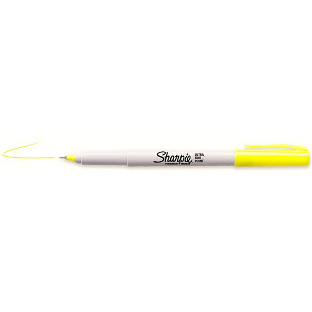 Marcador permanente sharpie amarillo microfibra